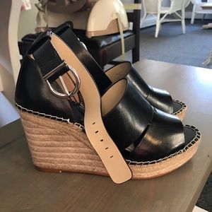 Brand New Black Zara brand platform heels.